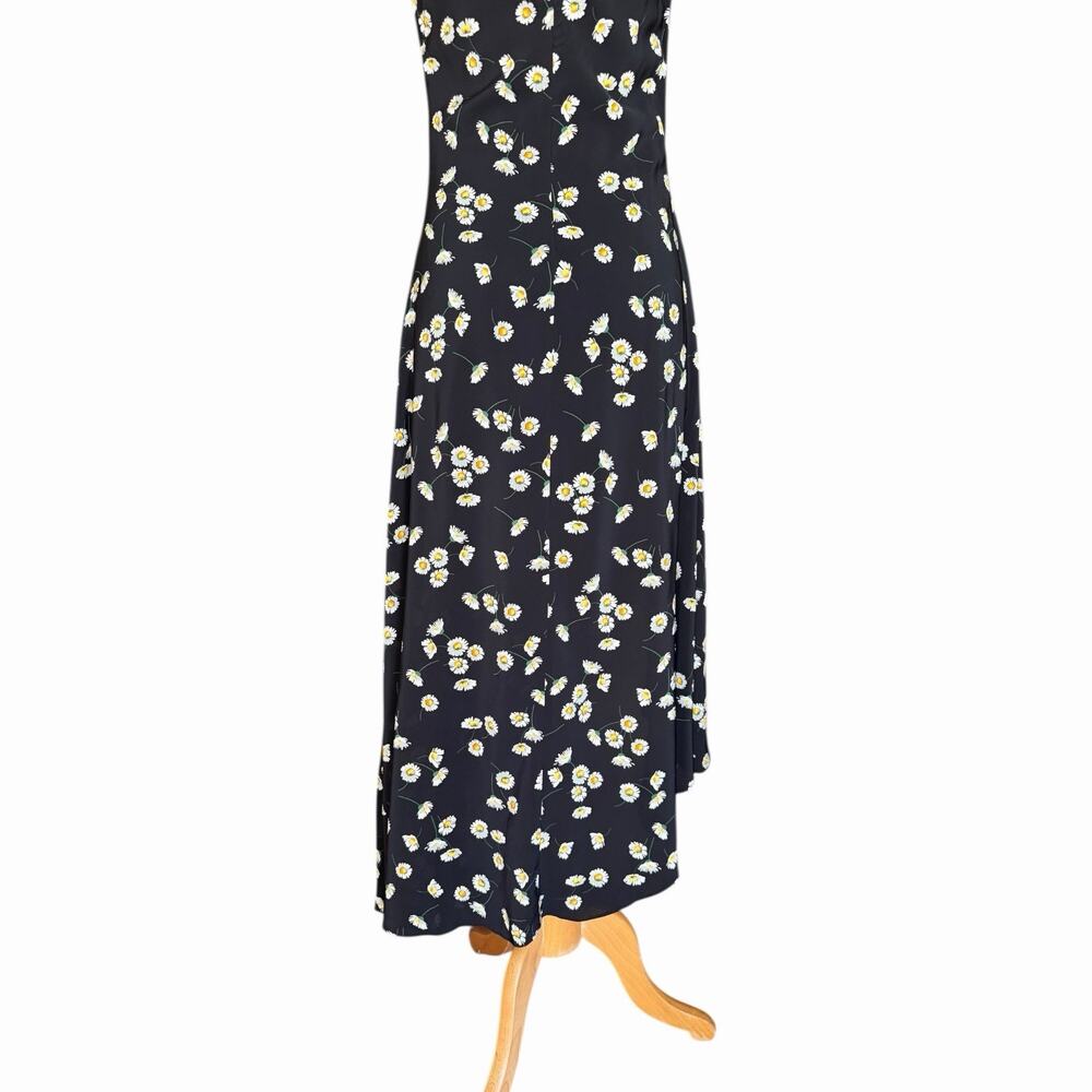 The Kooples Daisy Print Ruffle Straps Asymmetric Hem Midi Dress Size 1 NWT - Picture 12 of 16